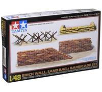 Tamiya Set paesaggistico 300032508 – Muretti e sacchi di sabbia – Seconda Guerra Mondiale – 1:48