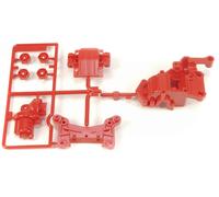Tamiya 300050541 - Ta 01/02 Trasmissione alloggiamento Anteriore, Rosso