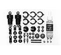 Tamiya 300050746 50746 - Ammortizzatore a Pressione Olio 1:10, con Molle, 2 Pezzi, Colore: Nero