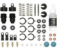 Tamiya 300050746 50746 - Ammortizzatore a Pressione Olio 1:10, con Molle, 2 Pezzi, Colore: Nero