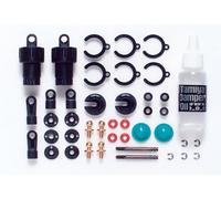 Tamiya 300050746 50746 - Ammortizzatore a Pressione Olio 1:10, con Molle, 2 Pezzi, Colore: Nero