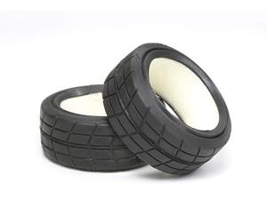 TAMIYA 300051023-1:10 - Pneumatico da corsa, 24,5 mm, 2 pezzi, colore: Nero