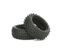 Tamiya 300053088 - DF-02 Pneumatici Quadrati Tempestato Anteriori 60/24, 2 Pezzi