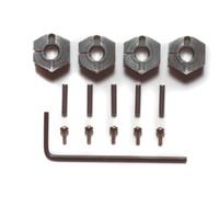 Tamiya 300053569 - CR-01 Alu Mozzo Ruota 6Mm Serraggio (4) - Nuovo