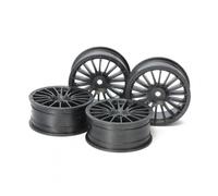 Tamiya 300054738 - 1:10 24Mm Cerchioni 18-Sp. Neri (4) Duri - Nuovo