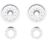 Tamiya 300056544 - Cerchioni Anteriori 1:14, 30 mm, Colore: Bianco