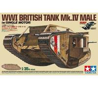 Tamiya 30057 - 1/35 WWI British Serbatoio Mk. IV Maschio (con Motore) - Nuovo