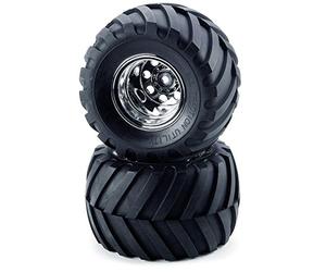 Tamiya 309805618 - Set di Pneumatici Anteriori (Destra/Sinistra) con Cerchioni, per Wild Willy