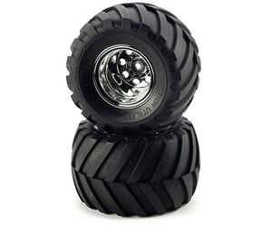 Tamiya 309805619 - Set di Pneumatici Posteriori con Cerchioni (Lato Destro e Sinistro), per modellini