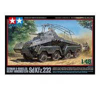 Tamiya 32574 SD.KFZ.232 1/48: Veicolo Corazzato 8X8 Emblematico, Antenna Quadro