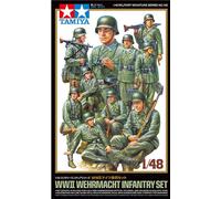 TAMIYA Militär 32602 1:48 Fig-Set Dt. fanteria (10), riproduzione fedele all'originale, kit di costruzione in plastica, per fai da te, modellini, assemblaggio, non verniciato, multicolore