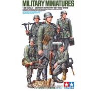 Tamiya- Militär Set di Fanteria Tedesca (seconda Guerra Mondiale) 1:35 Kit modellino in plastica 35371, Multicolore, small, 35371-000