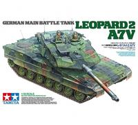 German Main Battle Tank Leopard 2 A7V Tank 1:35 Plastic Model Kit TAMIYA