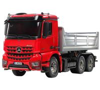 TAMIYA 56361 Mercedes-Benz 1:14 MB Arocs 3348 ribaltabile rosso/argento, kit da