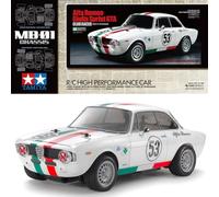 TAMIYA 58732 1:10 RC Alfa Rom. Giulia Spr. Club MB-01 - Auto radiocomandata, Veicolo, Modellismo, Assemblaggio, Hobby, RC, Non Verniciato