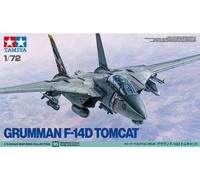 Tamiya 60795 1:72 Grumman F-14D Tomcat, riproduzione fedele all'originale, kit di costruzione in plastica, fai da te, modellismo, assemblaggio, non verniciato, modellismo, 1:72, kit militare
