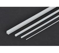 TAMIYA 70130 - Profilo Quadrato 3 x 3 mm, 10 Pezzi, in plastica, 400 mm, Colore: Bianco