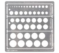 Tamiya 74150 Circle Stencil PE (3) 1-12.5 mm, Craft Tools, Model Making Accessor