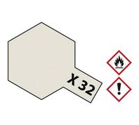 Tamiya 81032 Vernice acrilica Argento titanio lucido Codice colore: X-32 Cont