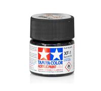 Tamiya 81701 - Pittura acrilica Mini, Opaco Nero Bottiglia da 10 ml, XF-1