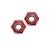 Tamiya DT-03 Aggiornamento Parti Aluminium Front Wheel Hex Adapter with Bearing - 2Pcs Set Red