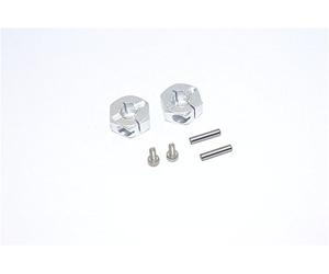 Tamiya DT-03 Aggiornamento Parti Aluminium Rear Wheel Hex Adapter - 2Pcs Set Silver