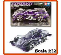 Tamiya mini 4wd 1/32 auto EXFLOWLY POLYCARBONATE BODY 95571 Modellismo model kit