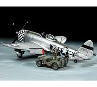 P-47d Thunderbolt Bubbletop With 1/4-ton 4x4 Light Vehicle 1:48 Plastic Kit