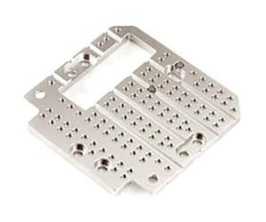 TAMIYA Piastra per leva della frizione in alluminio 1:14, 2/3 assi, argento