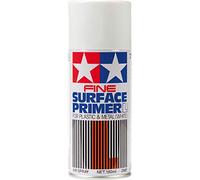 TAMIYA TAMIYA-87044 87044 Primer per modellismo, bomboletta Spray, Bianco, Contenuto 180 ml, Colore (Confezione da 1), 87044-000