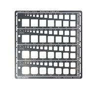 TAMIYA Modeling 74156 - Stencil quadrato 1-10 mm (4) PE, modellismo, accessori