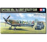 Tamiya - Modello Aereo Supermarine Spitfire MK.i & Light Utility Car 10hp Tilly