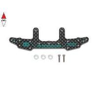 TAMIYA SUPPORTO POSTERIORE ROTELLE HG 3MM CARBON ASIA CHALLENGE GREEN LOGO
