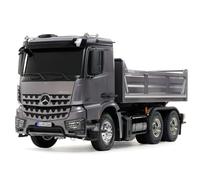 TAMIYA TAMIYA-56357 1:14 RC MB Arocs 3348 Carrello Posteriore a 3 Assi, Kit da Montare, radiocomandato, Camion, Costruzioni, modellismo, Fai da Te, Colore Rosso/Argento, 56357