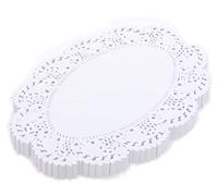 TAMLED - Punte per torte ovali, 16 x 23 cm, 250 pezzi, colore: Bianco