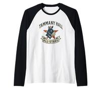 Tammany Hall All-Stars Divertente storia politica asino Maglia con Maniche Raglan