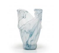 Tammaro Home Vaso in Vetro di Murano Azzurro Modello Onde by