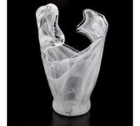 Tammaro Home Vaso in Vetro di Murano Bianco Modello Onde by