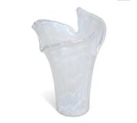 Tammaro Home Vaso in Vetro di Murano Bianco Modello Vortice by
