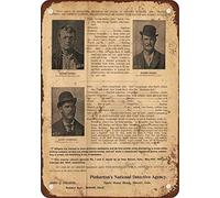 TammieLove 1904 del Pinkerton Wanted Póster para Butch Cassidy and Sundance Kid Metal Tin Sign 20,3 x 30,5 cm, TinSignEUa40820