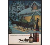 TammieLove 1976 Drambuie Liquor Horse & Sleigh Christmas Tree Snow Vintage Ad Tin Sign 20,3 x 30,5 cm, TinSignEUa12305