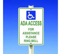 TammieLove Ada Access Handicap Assistance Please Ring Bell metallo latta Sign 20,3 x 30,5 cm, TinSignEUa34733