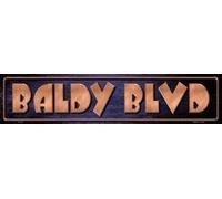 TammieLove Baldy BLVD - Cartello stradale in metallo per cortile, targa da parete, 40 x 10 cm