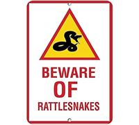 TammieLove Cartello di avvertimento in latta con scritta in inglese "Beware of Rattlesnakes Activity", 20,3 x 30,5 cm, Tinsigneua32174