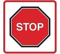 TammieLove Cartello di sicurezza 30,5 x 30,5 cm quadrato con immagine di stop cartello stradale cartello commerciale divertente novità diamante metallo segnali di avvertimento in alluminio per parete