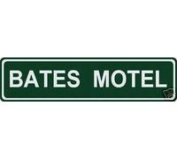 TammieLove Cartello stradale con nome stradale di Bates Motel, cartello di Halloween, 10,2 x 40,6 cm