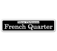 TammieLove, Cartello Stradale Francese quartiere NOLA Cajun Creole Jazz, per Interni ed Esterni, Cartello Stradale, 40,6 x 10,2 cm