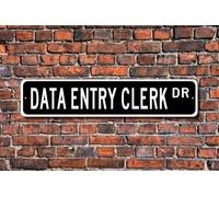 TammieLove Cartello stradale per inserimento dati impiegato data entry impiegato data entry impiegato data entry sign for data entry clerk signa latta 10,2 x 40,6 cm