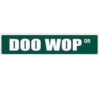 TammieLove Doo Wop - Cartello stradale in metallo per donne, per interni ed esterni, cartello stradale/metropolitana, 10,2 x 40,6 cm