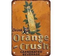 TammieLove Drink Orange Crush Retro Metal Painted Art Poster Metallo Pittura in Ferro P Metallo Metallo Tin Sign 20,3 x 30,5 cm, TinSignEUa24763